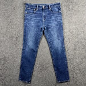 American Eagle Jeans Mens 34x34 Blue Athletic Slim Fit Stretch Dark Wash Denim